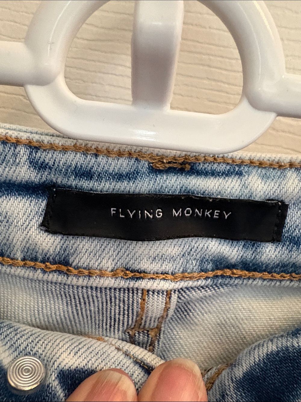 Flying Monkey Light Wash distressed high rise ankle Skinny Jeans size 26 - Picture 2 of 16